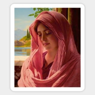 Pyrallis by John William Godward Sticker